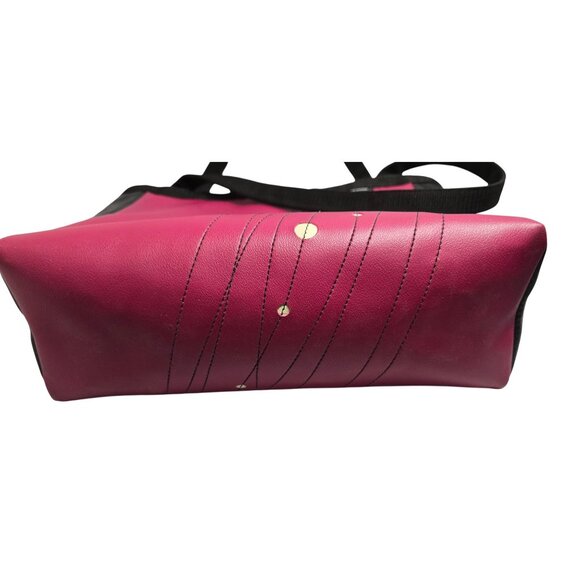 Holly Aiken Pink & Black Tote Bag With Dotted Line fairycore academia coquette - Picture 5 of 5